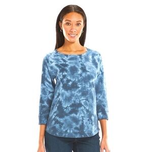 Blue tie-dye top - Size XL